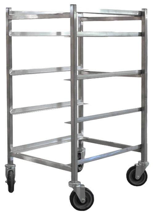 Omcan 31755 Chariot universel à dessus plat en acier inoxydable, 5 glissières, espacement de 9″