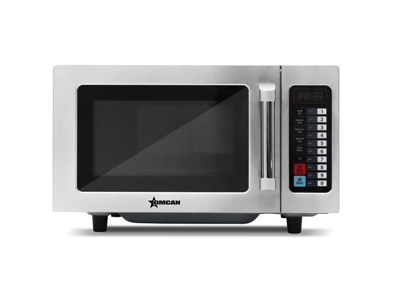 Omcan 37962 Commercial Microwave with 0.9 cu. ft. Interior and Push Button Controls - 1,000 W, 120 V, 1 Phase