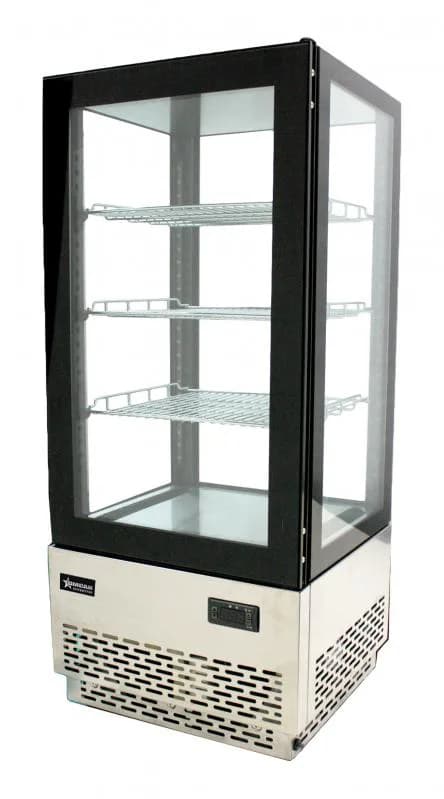 Omcan 39551 Vitrine réfrigérée de comptoir de 17″ à trois (3) tablettes, 2,75 pi³ (78 L), acier inoxydable