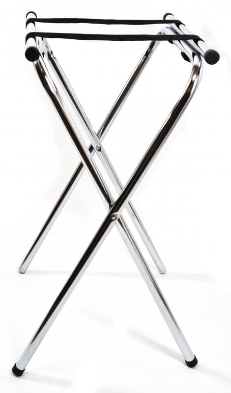 Omcan 39617 31" Chrome-Plated Double Bar Folding Tray Stand