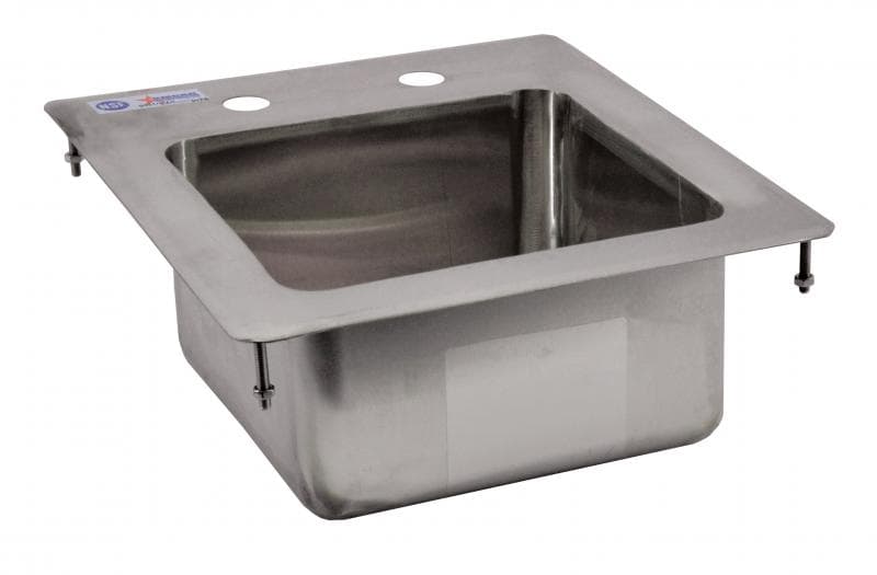 Omcan 39778 9″ x 9″ x 5″ Stainless Steel Single Drop in Sink with Flat Top