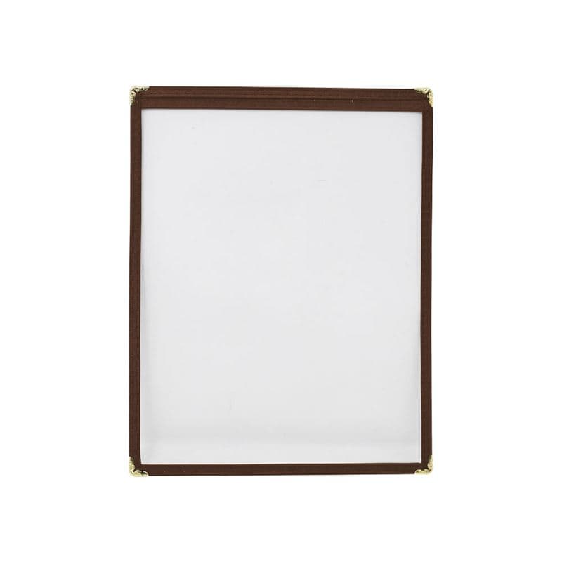 Omcan 39793 9 1/2″ x 11 3/4″ Single Brown Menu Holder