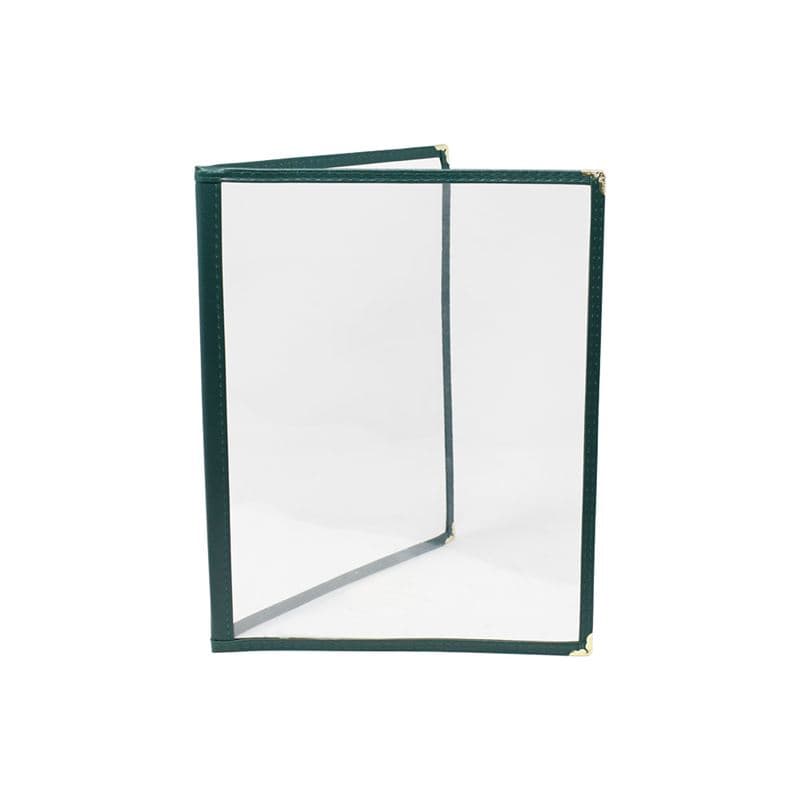Omcan 39795 9 1/2″ x 11 3/4″ Green Double-Fold Menu Holder