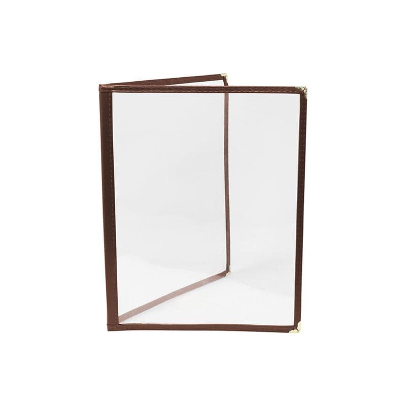 Omcan 39797 Double-Fold Brown Menu Holder