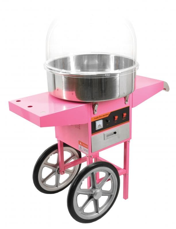 Omcan 40383 Machine à barbe à papa avec bol de 20,5″ et chariot