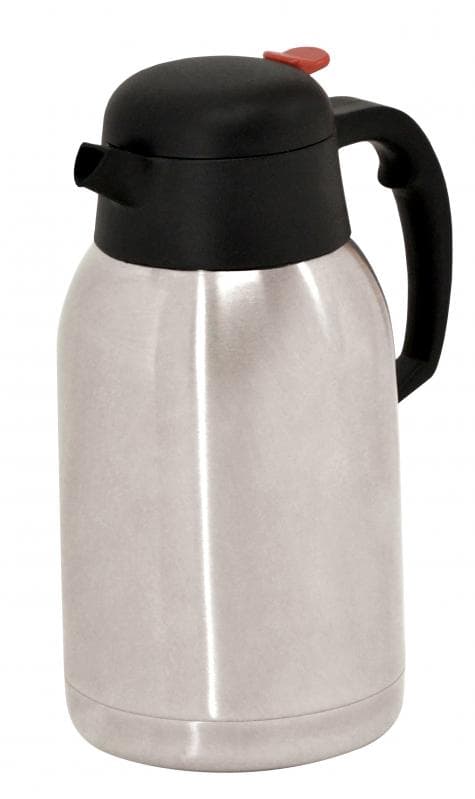 Omcan 40565 Carafe isotherme à café en acier inoxydable à double paroi de 68 oz (2 L)