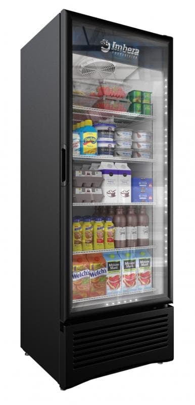 Omcan 41161 Réfrigérateur Imbera de 30″ à une (1) porte vitrée, 19,2 pi³ (544 L), noir