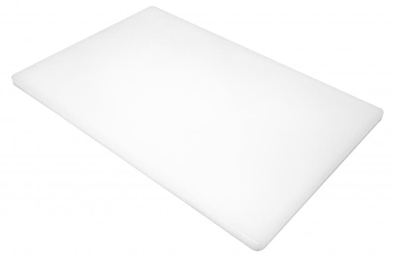 Omcan 41196 Planche à découper rigide en polyéthylène blanche de 12″ x 18″ x 1/2″