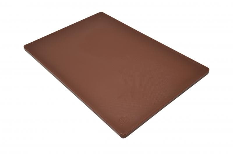 Omcan 41199 12″ x 18″ x 1/2″ Polyethylene Brown Rigid Cutting Board
