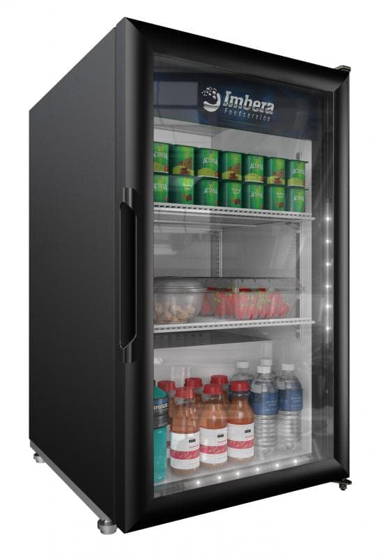Omcan 41214 Réfrigérateur de comptoir Imbera de 21″ à une (1) porte vitrée, 5 pi³ (142 L), noir