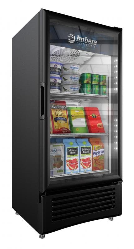 Omcan 41216 Imbera 25″ One (1) Glass Door Refrigerator, 9 cu.ft. (255 L), Black