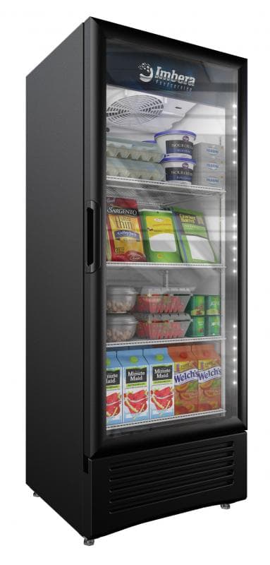 Omcan 41217 Réfrigérateur Imbera de 25″ à une (1) porte vitrée, 11,5 pi³ (326 L), noir