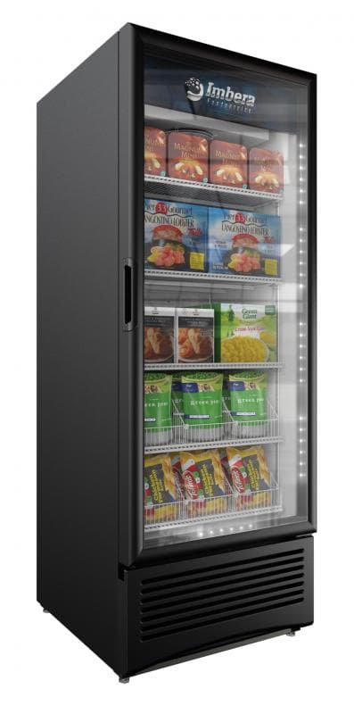 Omcan 41221 Imbera 30" One (1) Glass Door Freezer, 23 cu.ft. (651 L), Black