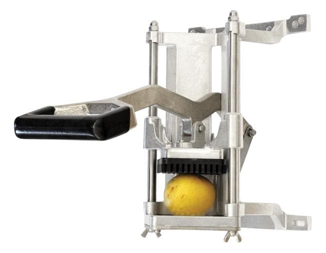 Omcan 41858 8" Wall-Mounted Vertical Potato Fry Cutter with 1/2″ Cutter Blade