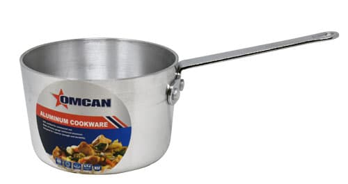 Omcan 43342 Casserole en aluminium de 1,5 pinte, épaisseur de 3 mm, NSF (couvercle gratuit inclus – offre à durée limitée)