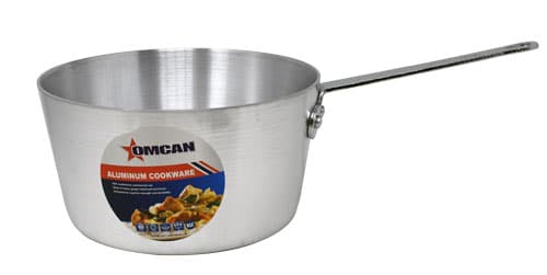 Omcan 43345 Casserole en aluminium de 4,5 pintes, épaisseur de 3 mm, NSF (couvercle gratuit inclus – offre à durée limitée)