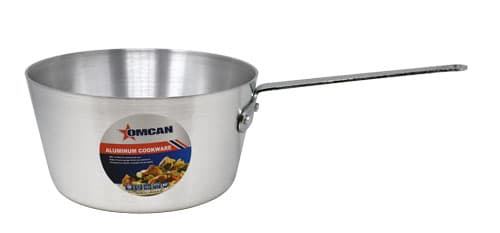 Omcan 43347 Casserole en aluminium de 7 pintes, épaisseur de 3 mm, NSF (couvercle gratuit inclus – offre à durée limitée)