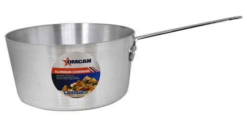 Omcan 43348 Casserole en aluminium de 8,5 pintes, épaisseur de 3 mm, NSF (couvercle gratuit inclus – offre à durée limitée)
