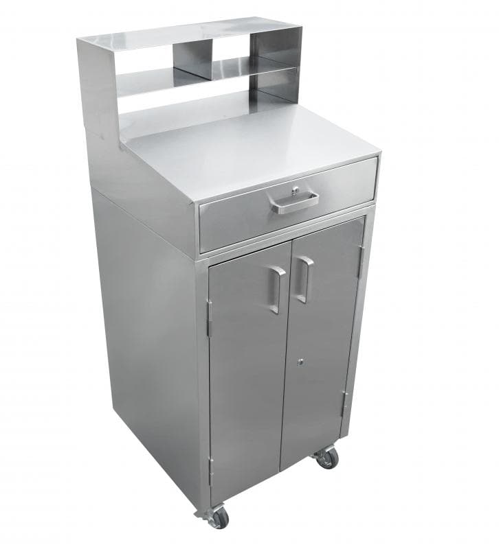 Omcan 43470 Bureau de réception mobile en acier inoxydable de 24″
