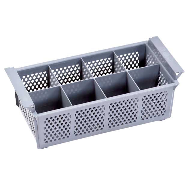 Omcan 43506 8 Compartment Dishwasher Cutlery Basket, Gray, Half Size