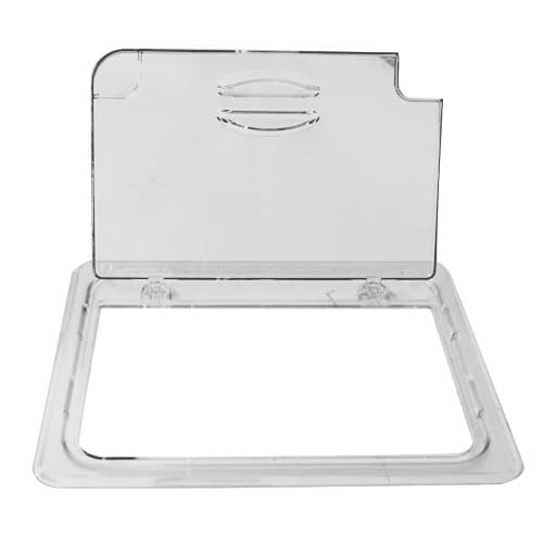 Omcan 43639 GN 1/2 Half Size Polycarbonate Clear Flip Lid with Notch