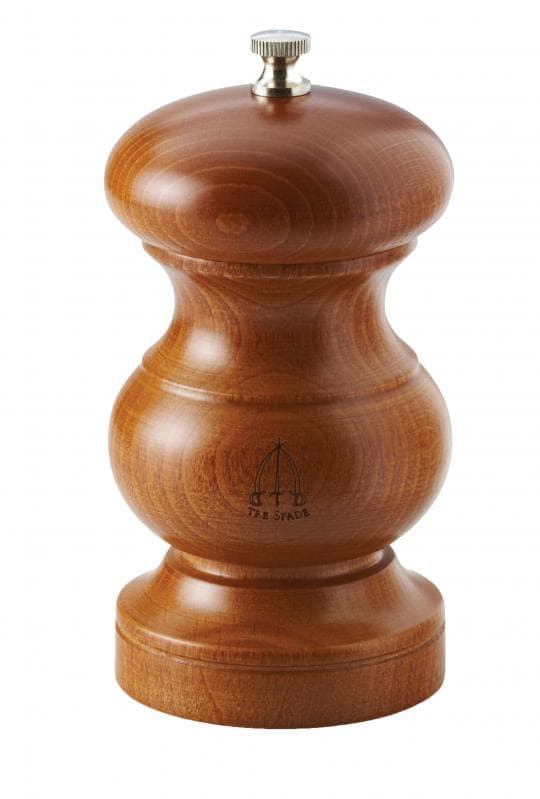 Omcan 43696 Collection d’épices – Moulin à noix et piment de 5″, long, en bois de hêtre vieilli