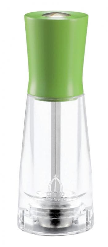 Omcan 43699 Série Tosca – Moulin à sel de 6″ en bois de hêtre vert avec base en résine acrylique