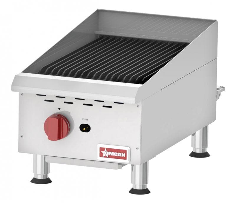 Omcan 43736 Gril à charbon radiant au gaz de comptoir Elite de 15″, 1 brûleur, 40 000 BTU