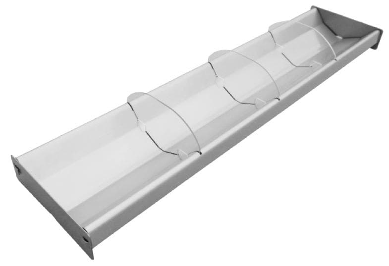Omcan 44111 Plateau réversible en acier inoxydable de 28,5″ x 6,75″ x 2″ avec séparateurs transparents
