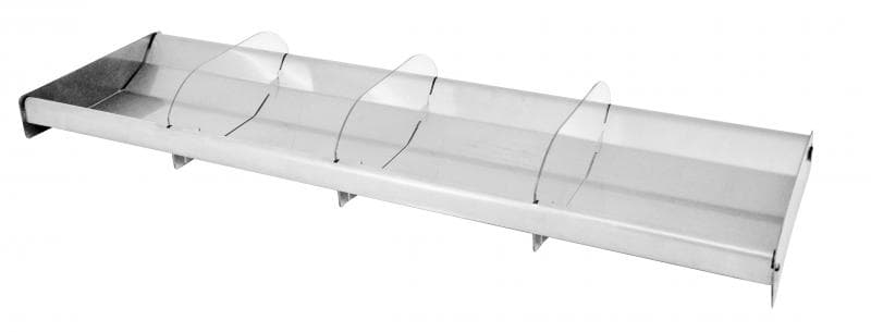 Omcan 44112 Plateau réversible en acier inoxydable de 28,5″ x 8,75″ x 2″ avec séparateurs transparents