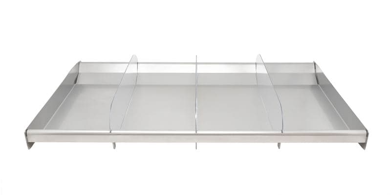 Omcan 44114 28.5″ x 16.75″ x 2″ Reversible Stainless Steel Tray with Clear Dividers