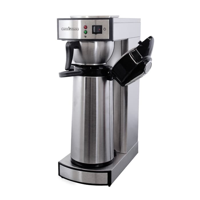 Omcan 44314 Cafetière en acier inoxydable avec thermos à pompe de 2 L