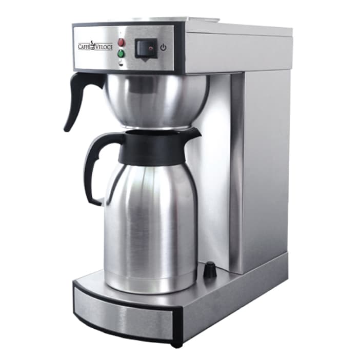 Omcan 44315 Cafetière en acier inoxydable avec carafe isotherme de 2 L