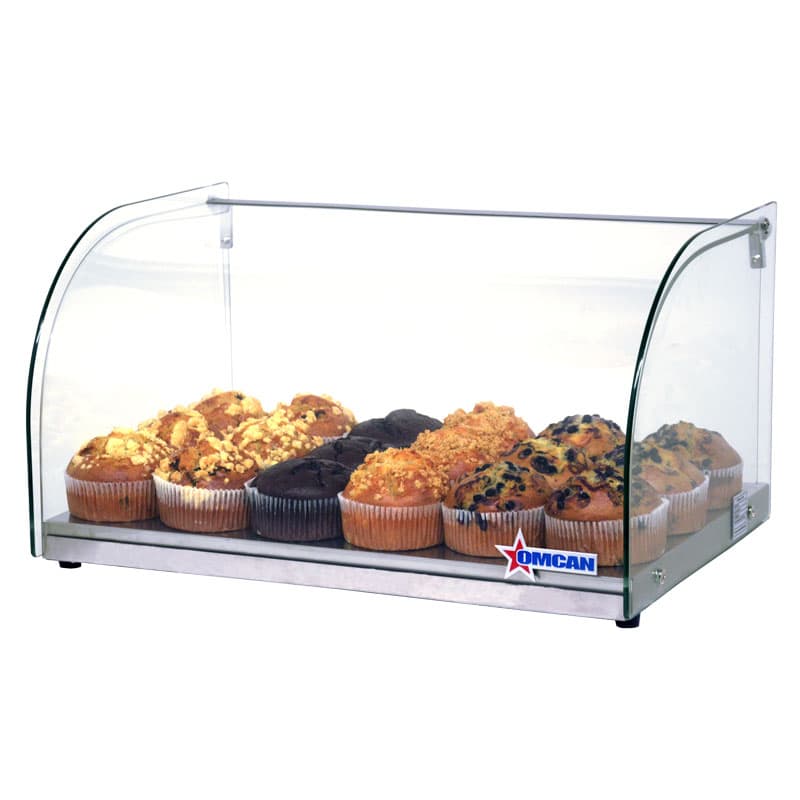 Omcan 44370 22" Countertop Food Display Case with Curved Front Glass and 25 L capacity