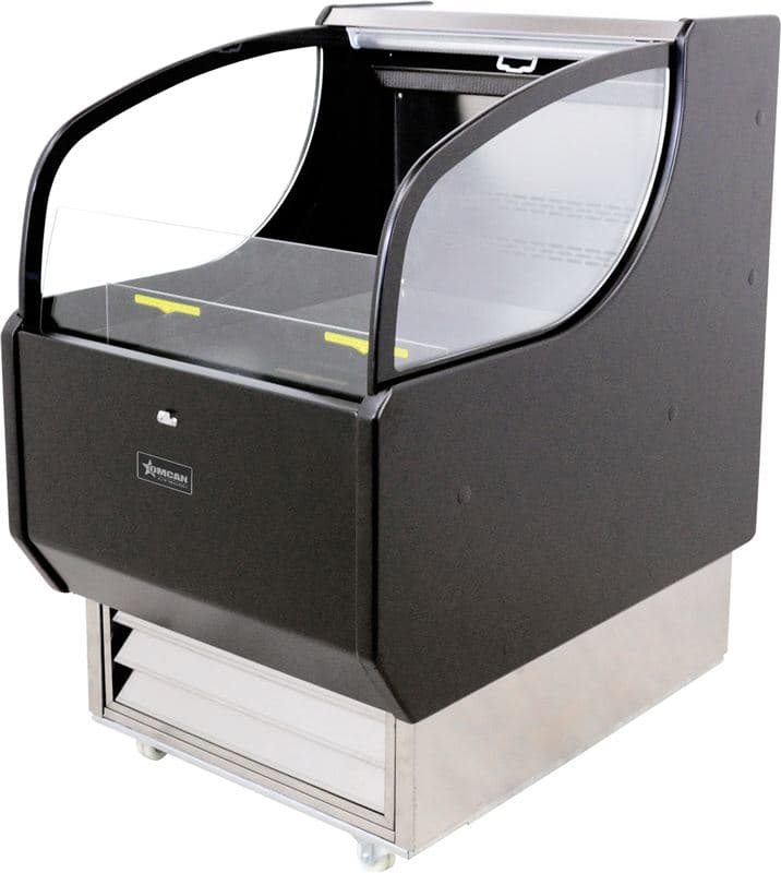 Omcan 44379 Vitrine réfrigérée ouverte libre-service Grab and Go de 26″, 7 pi³ (190 L), noir