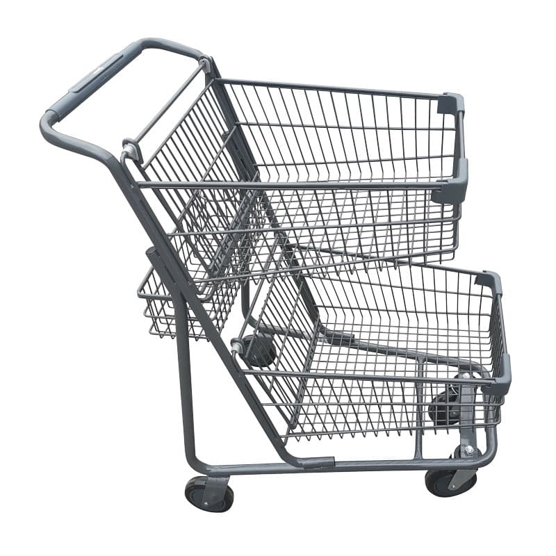 Omcan 44555 Shopping Cart – Double Baskets