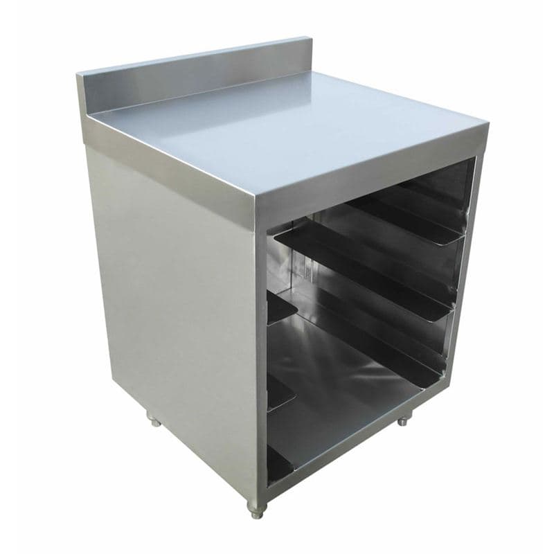 Omcan 44595 Unité de rangement pour caisses à verres en acier inoxydable, dessus plat