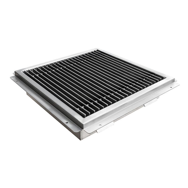 Omcan 44612 Drain de plancher de 18″ x 18″ avec grille en barres d’acier inoxydable