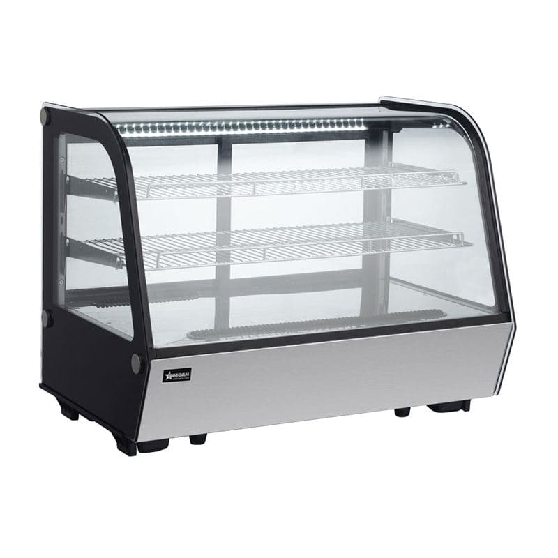 Omcan 44630 34″ Two (2) Shelf Countertop Refrigerated Display, 5.65 cu.ft. (160 L), Stainless Steel