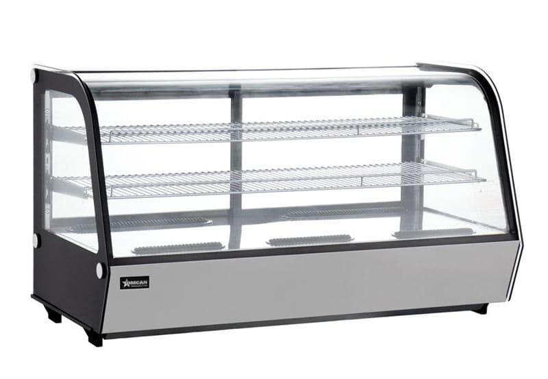 Omcan 44631 48″ Two (2) Shelf Countertop Refrigerated Display, 7.13 cu.ft. (202 L), Stainless Steel