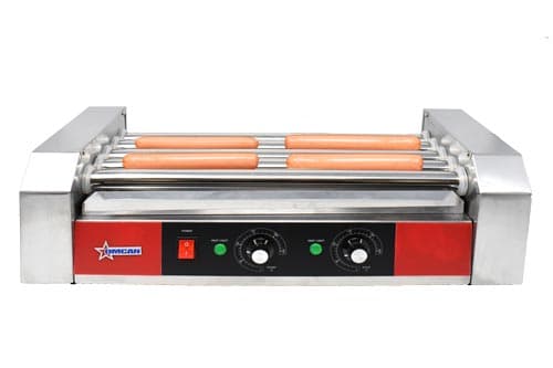 Omcan 44690 12 Hot Dog Roller Grill with 5 Rollers – 120V, 650W