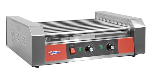 Omcan 44692 24 Hot Dog Roller Grill with 9 Rollers - 120 V, 1170 W