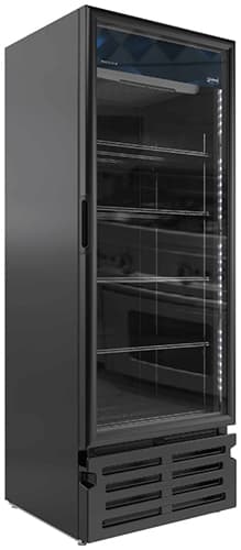 Omcan 45445 Imbera 30″ One (1) Glass Door Refrigerator, 19.2 cu.ft. (544 L), Black