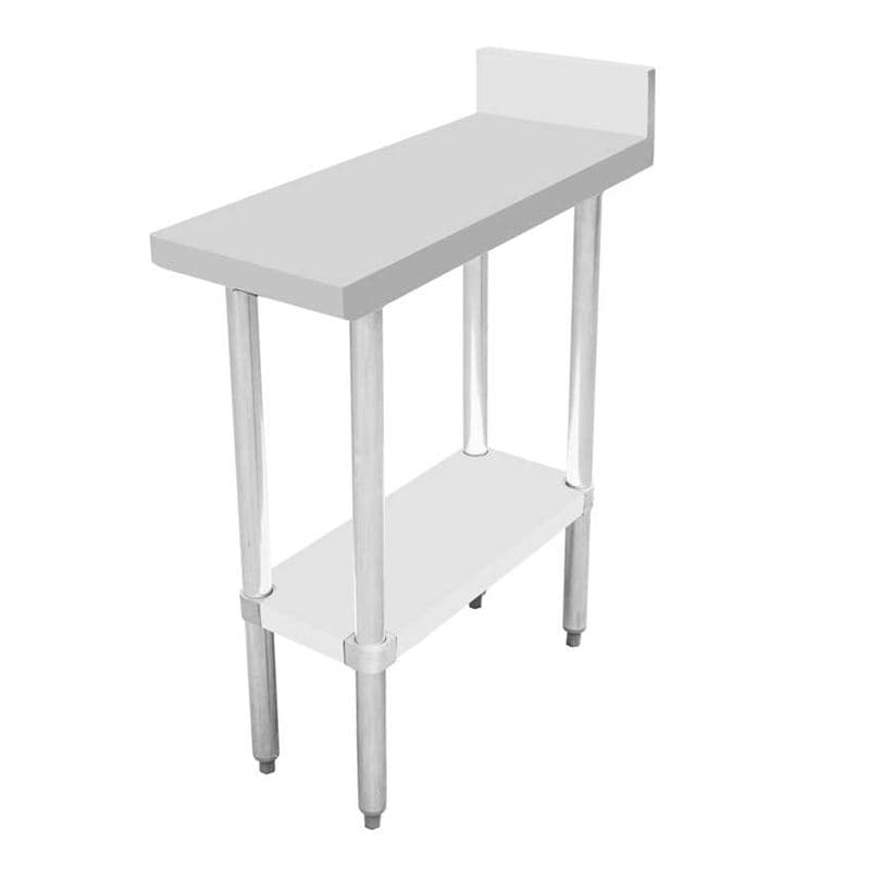 Omcan 46513 30″ x 12″ 18 Gauge 430 Equipment Filler Table with 4″ Backsplash