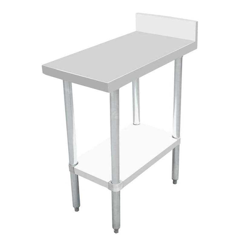 Omcan 46514 30″ x 15″ 18 Gauge 430 Equipment Filler Table with 4″ Backsplash