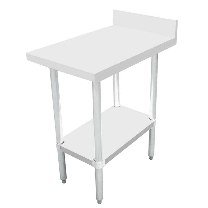 Omcan 46515 30″ x 18″ 18 Gauge 430 Equipment Filler Table with 4″ Backsplash