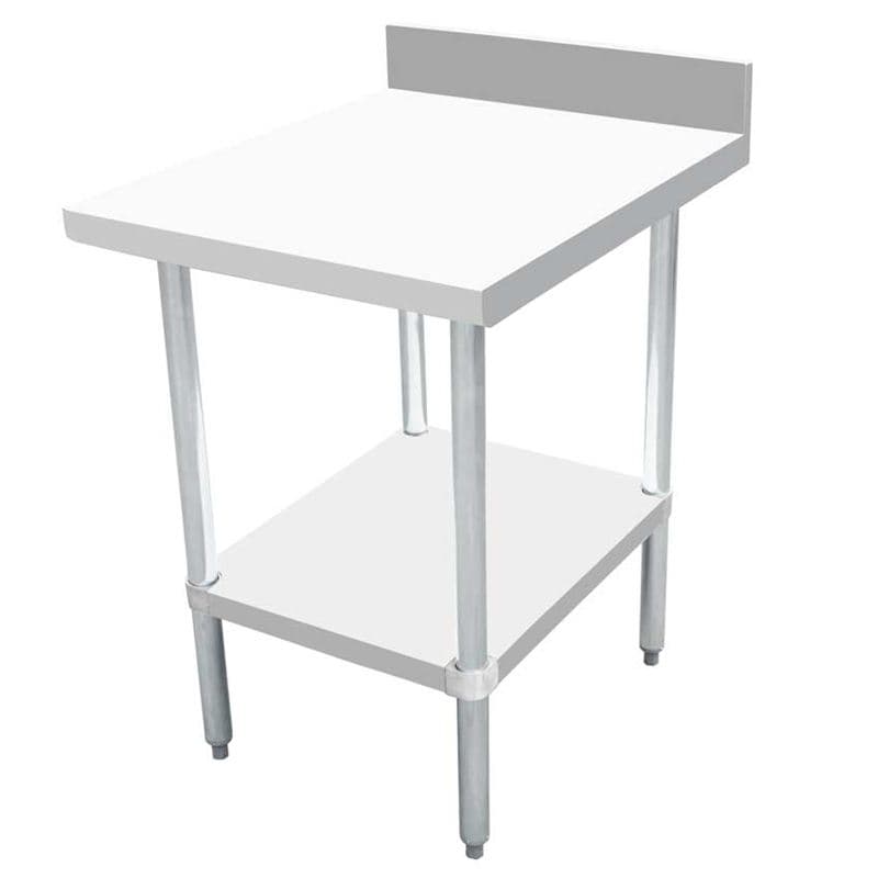 Omcan 46516 30″ x 24″ 18 Gauge 430 Equipment Filler Table with 4″ Backsplash