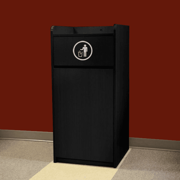 Omcan 46584 Réceptacle à déchets noir pour poubelle de 36 gallons
