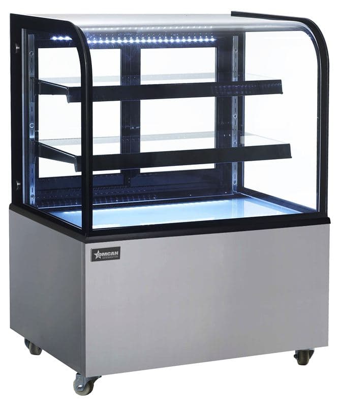 Omcan 47102 36" Two (2) Shelf Non-Refrigerated Dry Bakery Display Case, 10.4 cu.ft (295 L)