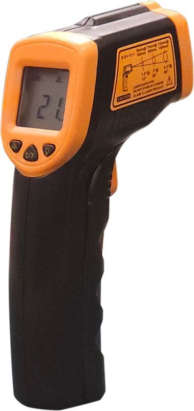 Omcan 47223 Infrared Digital Food Thermometer with 1″ Backlit LCD Screen and Laser On/Off, -26ºF ~ 608ºF / -32ºC ~ 320ºC NSF